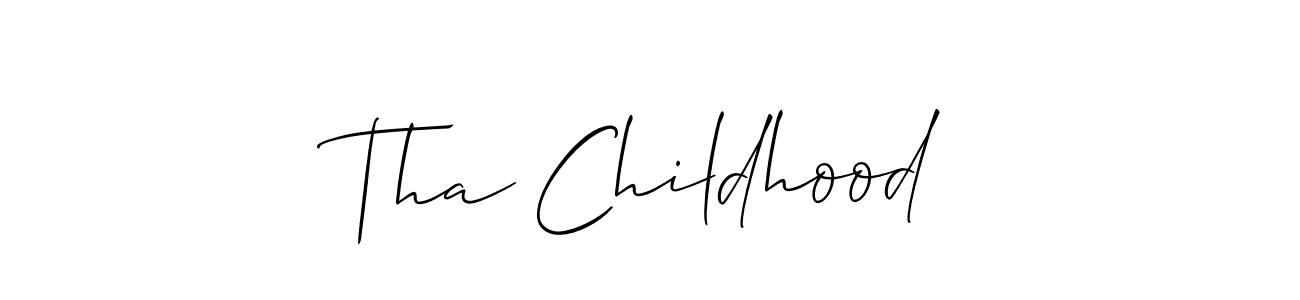 if you are searching for the best signature style for your name Tha Childhood. so please give up your signature search. here we have designed multiple signature styles  using Allison_Script. Tha Childhood signature style 2 images and pictures png