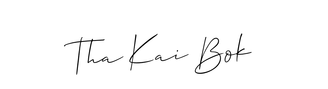 This is the best signature style for the Tha Kai Bok name. Also you like these signature font (Allison_Script). Mix name signature. Tha Kai Bok signature style 2 images and pictures png