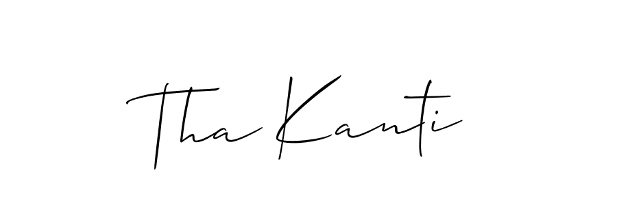 Similarly Allison_Script is the best handwritten signature design. Signature creator online .You can use it as an online autograph creator for name Tha Kanti. Tha Kanti signature style 2 images and pictures png