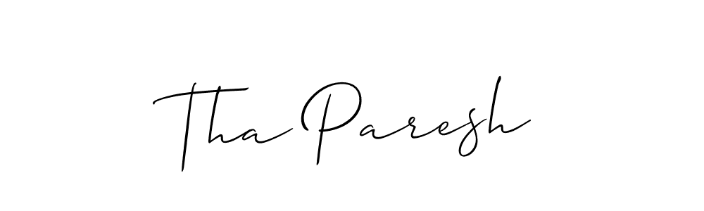 Also You can easily find your signature by using the search form. We will create Tha Paresh name handwritten signature images for you free of cost using Allison_Script sign style. Tha Paresh signature style 2 images and pictures png