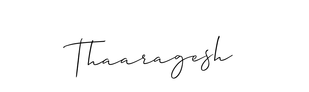 Use a signature maker to create a handwritten signature online. With this signature software, you can design (Allison_Script) your own signature for name Thaaragesh. Thaaragesh signature style 2 images and pictures png