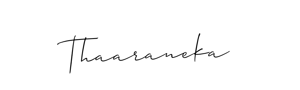 Make a short Thaaraneka signature style. Manage your documents anywhere anytime using Allison_Script. Create and add eSignatures, submit forms, share and send files easily. Thaaraneka signature style 2 images and pictures png