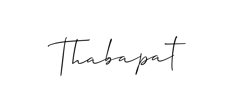 Thabapat stylish signature style. Best Handwritten Sign (Allison_Script) for my name. Handwritten Signature Collection Ideas for my name Thabapat. Thabapat signature style 2 images and pictures png