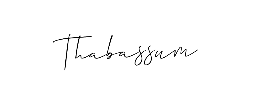 How to make Thabassum name signature. Use Allison_Script style for creating short signs online. This is the latest handwritten sign. Thabassum signature style 2 images and pictures png