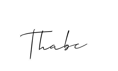 Thabc stylish signature style. Best Handwritten Sign (Allison_Script) for my name. Handwritten Signature Collection Ideas for my name Thabc. Thabc signature style 2 images and pictures png