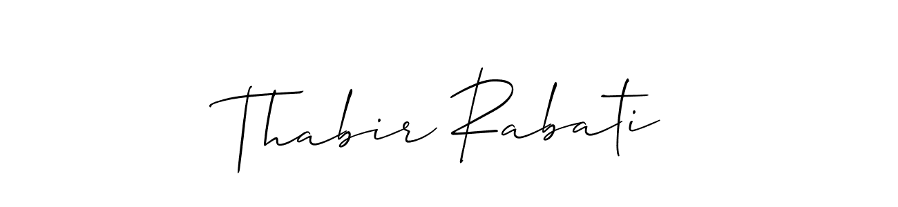 This is the best signature style for the Thabir Rabati name. Also you like these signature font (Allison_Script). Mix name signature. Thabir Rabati signature style 2 images and pictures png