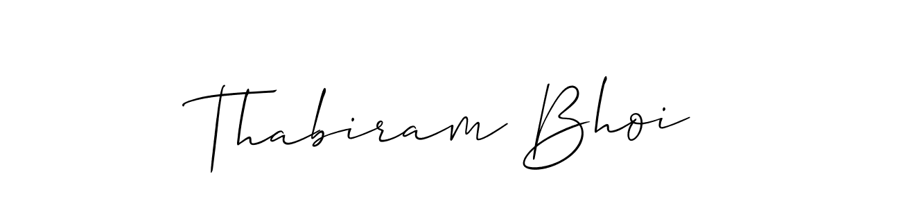 It looks lik you need a new signature style for name Thabiram Bhoi. Design unique handwritten (Allison_Script) signature with our free signature maker in just a few clicks. Thabiram Bhoi signature style 2 images and pictures png