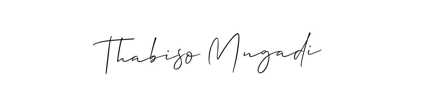 Thabiso Mngadi stylish signature style. Best Handwritten Sign (Allison_Script) for my name. Handwritten Signature Collection Ideas for my name Thabiso Mngadi. Thabiso Mngadi signature style 2 images and pictures png