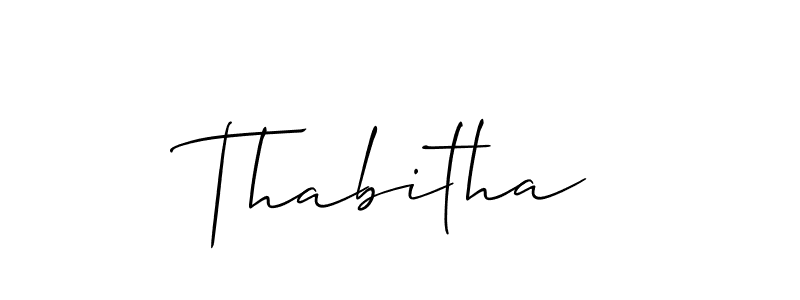 Once you've used our free online signature maker to create your best signature Allison_Script style, it's time to enjoy all of the benefits that Thabitha name signing documents. Thabitha signature style 2 images and pictures png