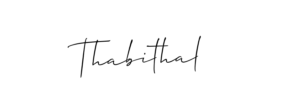 if you are searching for the best signature style for your name Thabithal. so please give up your signature search. here we have designed multiple signature styles  using Allison_Script. Thabithal signature style 2 images and pictures png