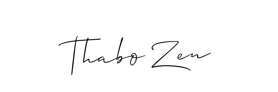 Best and Professional Signature Style for Thabo Zen. Allison_Script Best Signature Style Collection. Thabo Zen signature style 2 images and pictures png