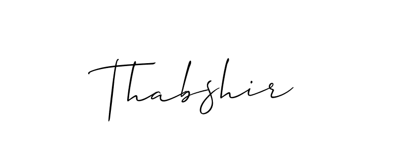 You should practise on your own different ways (Allison_Script) to write your name (Thabshir) in signature. don't let someone else do it for you. Thabshir signature style 2 images and pictures png