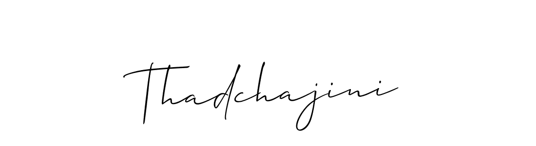 Thadchajini stylish signature style. Best Handwritten Sign (Allison_Script) for my name. Handwritten Signature Collection Ideas for my name Thadchajini. Thadchajini signature style 2 images and pictures png