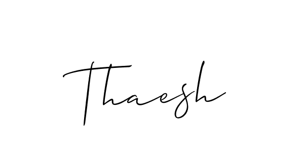 How to Draw Thaesh signature style? Allison_Script is a latest design signature styles for name Thaesh. Thaesh signature style 2 images and pictures png