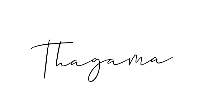 The best way (Allison_Script) to make a short signature is to pick only two or three words in your name. The name Thagama include a total of six letters. For converting this name. Thagama signature style 2 images and pictures png