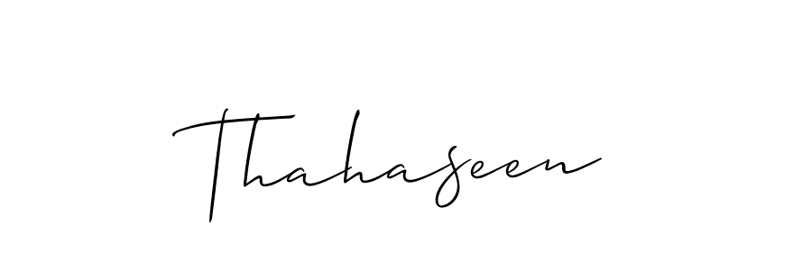 How to Draw Thahaseen signature style? Allison_Script is a latest design signature styles for name Thahaseen. Thahaseen signature style 2 images and pictures png