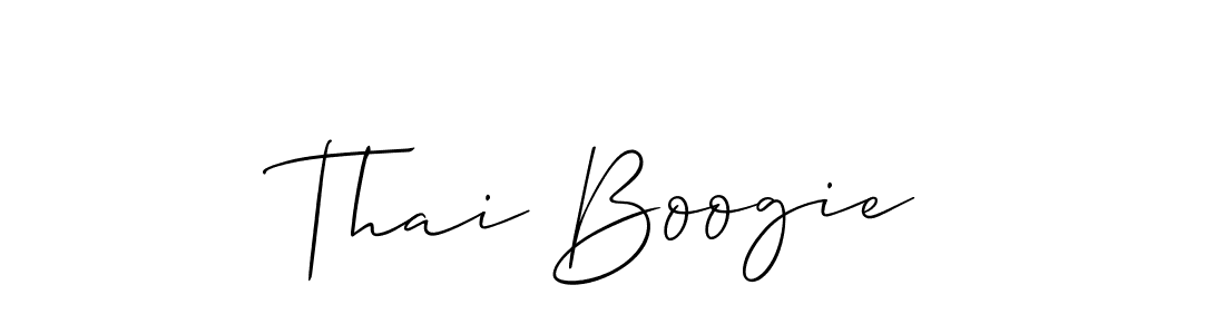 You should practise on your own different ways (Allison_Script) to write your name (Thai Boogie) in signature. don't let someone else do it for you. Thai Boogie signature style 2 images and pictures png