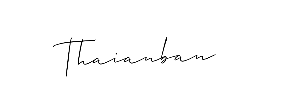 Design your own signature with our free online signature maker. With this signature software, you can create a handwritten (Allison_Script) signature for name Thaianban. Thaianban signature style 2 images and pictures png