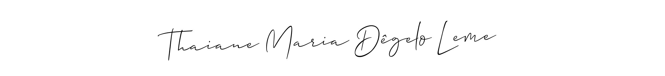 Use a signature maker to create a handwritten signature online. With this signature software, you can design (Allison_Script) your own signature for name Thaiane Maria Dêgelo Leme. Thaiane Maria Dêgelo Leme signature style 2 images and pictures png