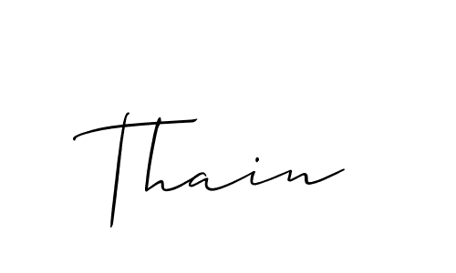 You should practise on your own different ways (Allison_Script) to write your name (Thain) in signature. don't let someone else do it for you. Thain signature style 2 images and pictures png