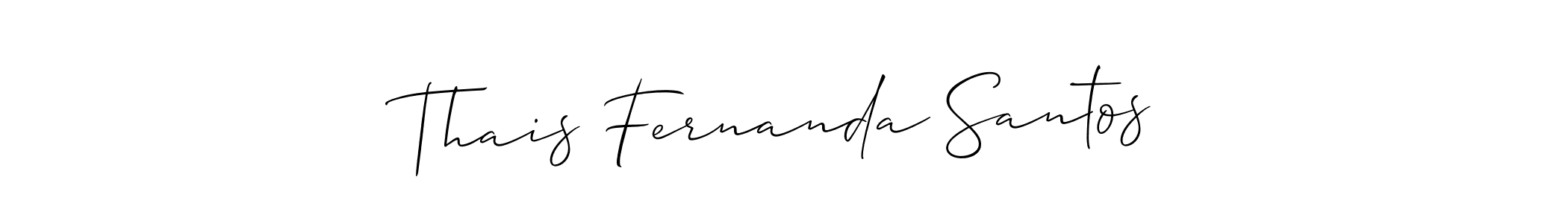 Thais Fernanda Santos stylish signature style. Best Handwritten Sign (Allison_Script) for my name. Handwritten Signature Collection Ideas for my name Thais Fernanda Santos. Thais Fernanda Santos signature style 2 images and pictures png