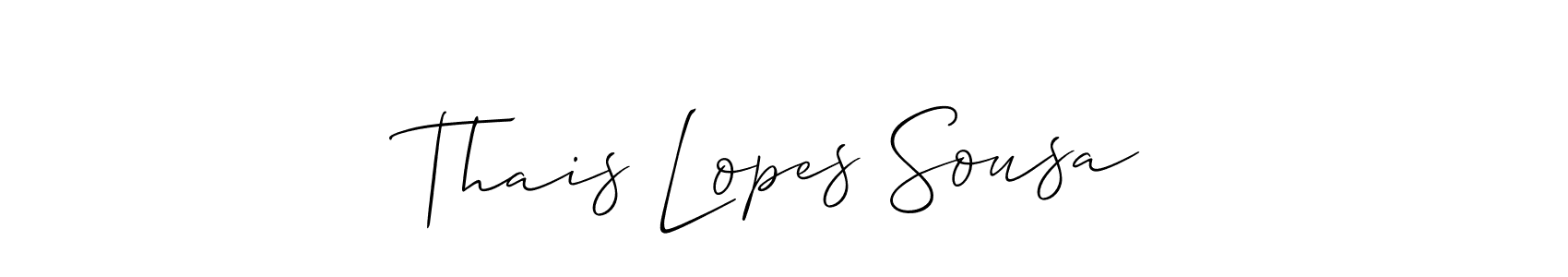 if you are searching for the best signature style for your name Thais Lopes Sousa. so please give up your signature search. here we have designed multiple signature styles  using Allison_Script. Thais Lopes Sousa signature style 2 images and pictures png