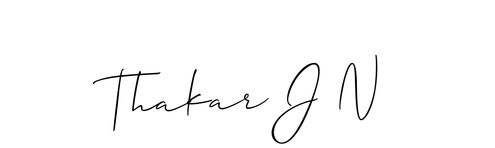 How to make Thakar J N signature? Allison_Script is a professional autograph style. Create handwritten signature for Thakar J N name. Thakar J N signature style 2 images and pictures png