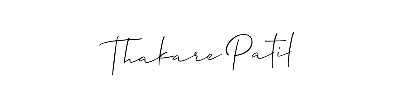 Use a signature maker to create a handwritten signature online. With this signature software, you can design (Allison_Script) your own signature for name Thakare Patil. Thakare Patil signature style 2 images and pictures png