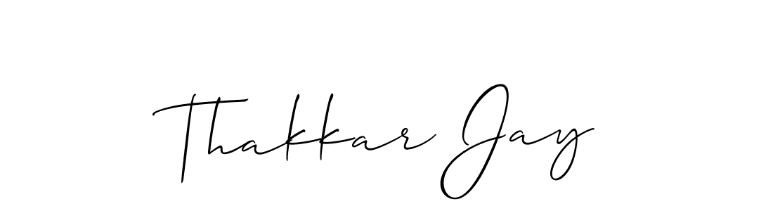 Make a beautiful signature design for name Thakkar Jay. With this signature (Allison_Script) style, you can create a handwritten signature for free. Thakkar Jay signature style 2 images and pictures png