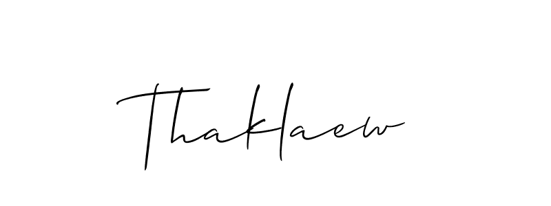 You should practise on your own different ways (Allison_Script) to write your name (Thaklaew) in signature. don't let someone else do it for you. Thaklaew signature style 2 images and pictures png