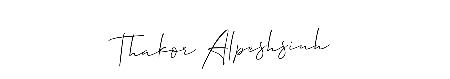 Create a beautiful signature design for name Thakor Alpeshsinh. With this signature (Allison_Script) fonts, you can make a handwritten signature for free. Thakor Alpeshsinh signature style 2 images and pictures png