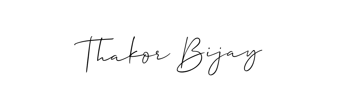 if you are searching for the best signature style for your name Thakor Bijay. so please give up your signature search. here we have designed multiple signature styles  using Allison_Script. Thakor Bijay signature style 2 images and pictures png
