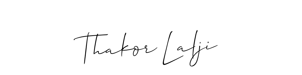 How to make Thakor Lalji signature? Allison_Script is a professional autograph style. Create handwritten signature for Thakor Lalji name. Thakor Lalji signature style 2 images and pictures png