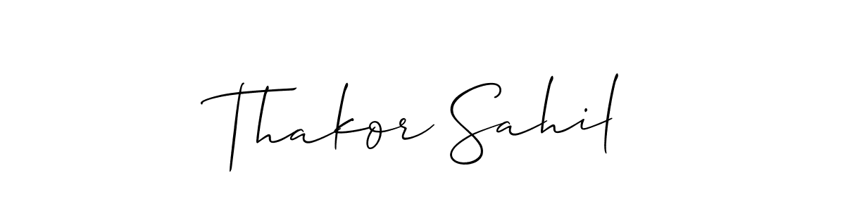Thakor Sahil stylish signature style. Best Handwritten Sign (Allison_Script) for my name. Handwritten Signature Collection Ideas for my name Thakor Sahil. Thakor Sahil signature style 2 images and pictures png