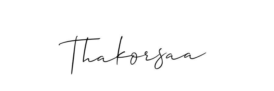 Design your own signature with our free online signature maker. With this signature software, you can create a handwritten (Allison_Script) signature for name Thakorsaa. Thakorsaa signature style 2 images and pictures png