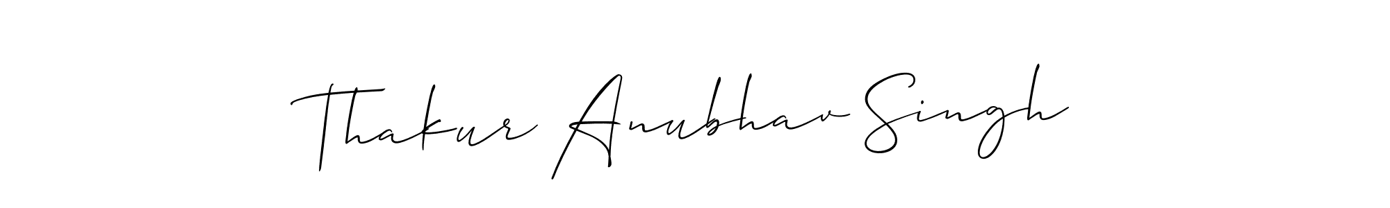 Allison_Script is a professional signature style that is perfect for those who want to add a touch of class to their signature. It is also a great choice for those who want to make their signature more unique. Get Thakur Anubhav Singh name to fancy signature for free. Thakur Anubhav Singh signature style 2 images and pictures png