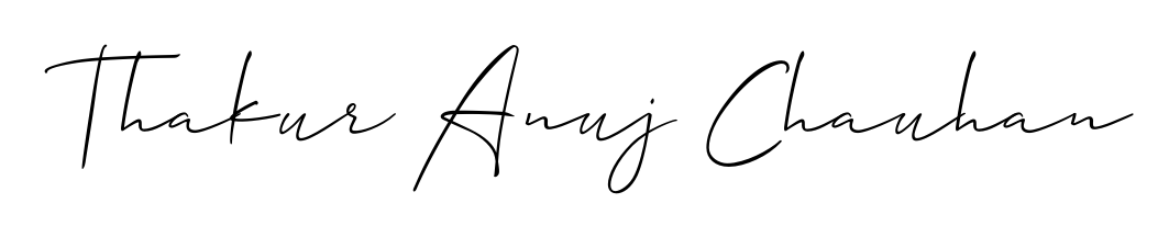 Looking for an artistic signature for Thakur Anuj Chauhan? The Allison_Script calligraphy style gives a sophisticated flow suitable for business cards and emails. Thakur Anuj Chauhan signature style 2 images and pictures png