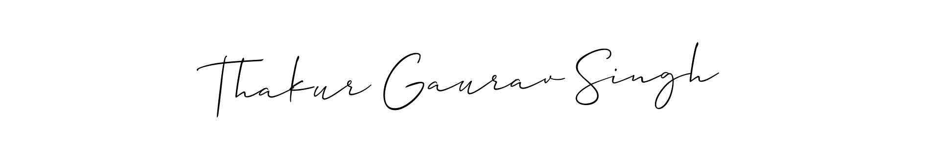 Make a beautiful signature design for name Thakur Gaurav Singh. With this signature (Allison_Script) style, you can create a handwritten signature for free. Thakur Gaurav Singh signature style 2 images and pictures png
