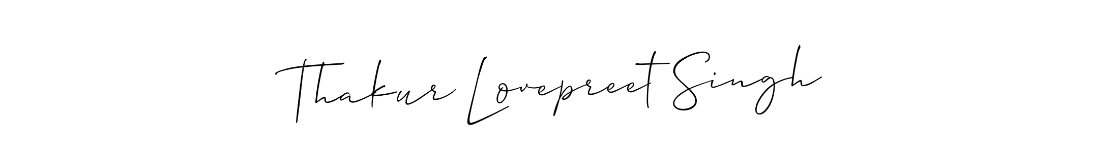 Design your own signature with our free online signature maker. With this signature software, you can create a handwritten (Allison_Script) signature for name Thakur Lovepreet Singh. Thakur Lovepreet Singh signature style 2 images and pictures png