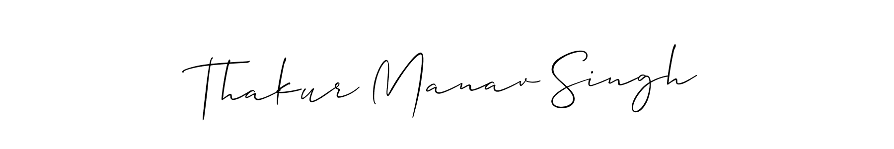 How to make Thakur Manav Singh name signature. Use Allison_Script style for creating short signs online. This is the latest handwritten sign. Thakur Manav Singh signature style 2 images and pictures png