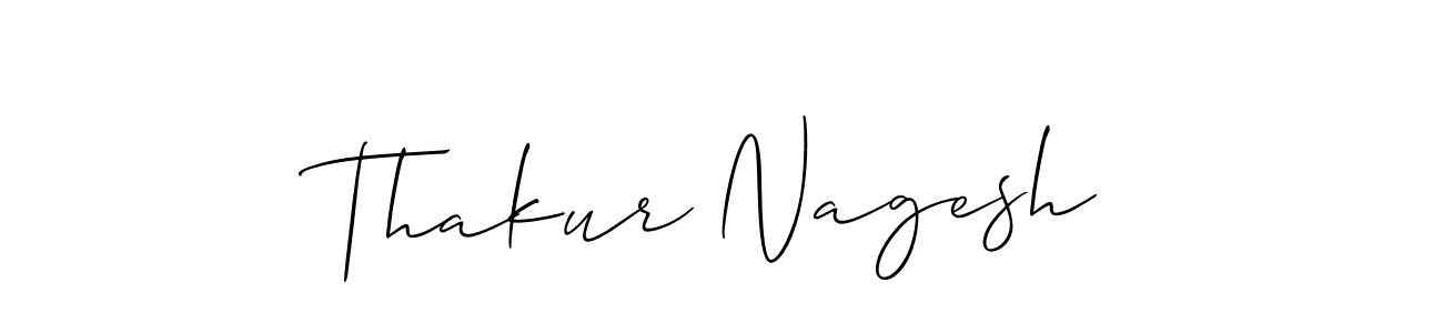 How to make Thakur Nagesh name signature. Use Allison_Script style for creating short signs online. This is the latest handwritten sign. Thakur Nagesh signature style 2 images and pictures png