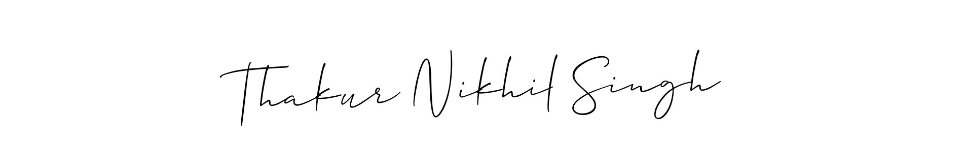 How to make Thakur Nikhil Singh signature? Allison_Script is a professional autograph style. Create handwritten signature for Thakur Nikhil Singh name. Thakur Nikhil Singh signature style 2 images and pictures png