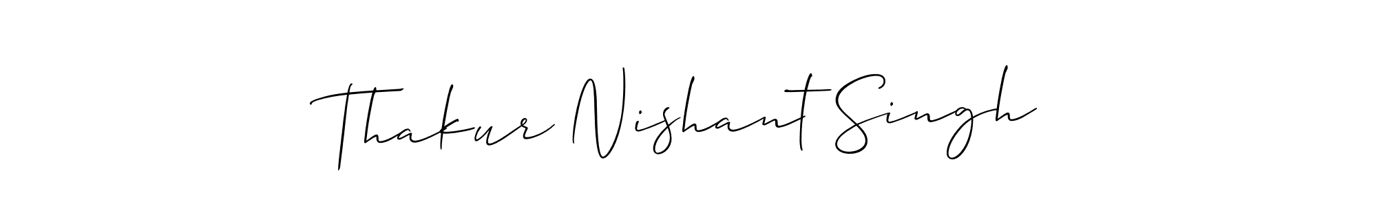 You should practise on your own different ways (Allison_Script) to write your name (Thakur Nishant Singh) in signature. don't let someone else do it for you. Thakur Nishant Singh signature style 2 images and pictures png