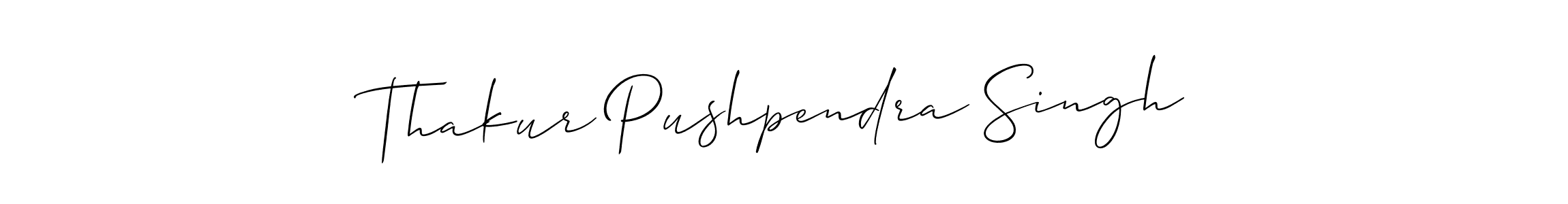 The best way (Allison_Script) to make a short signature is to pick only two or three words in your name. The name Thakur Pushpendra Singh include a total of six letters. For converting this name. Thakur Pushpendra Singh signature style 2 images and pictures png