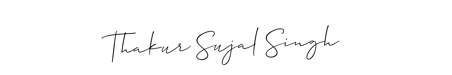 Also You can easily find your signature by using the search form. We will create Thakur Sujal Singh name handwritten signature images for you free of cost using Allison_Script sign style. Thakur Sujal Singh signature style 2 images and pictures png