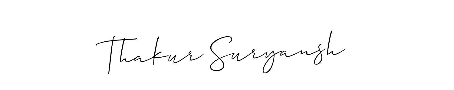 How to make Thakur Suryansh signature? Allison_Script is a professional autograph style. Create handwritten signature for Thakur Suryansh name. Thakur Suryansh signature style 2 images and pictures png