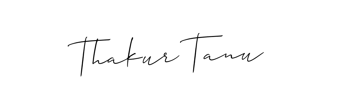 Create a beautiful signature design for name Thakur Tanu. With this signature (Allison_Script) fonts, you can make a handwritten signature for free. Thakur Tanu signature style 2 images and pictures png