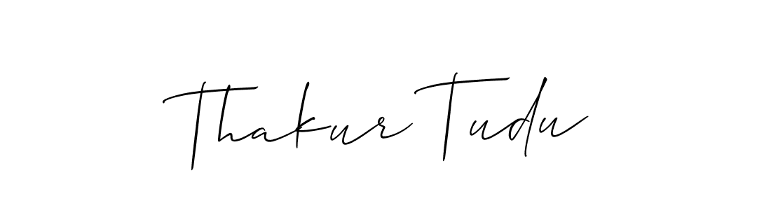 Make a beautiful signature design for name Thakur Tudu. With this signature (Allison_Script) style, you can create a handwritten signature for free. Thakur Tudu signature style 2 images and pictures png