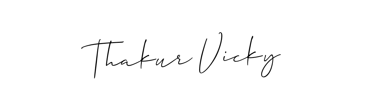 Use a signature maker to create a handwritten signature online. With this signature software, you can design (Allison_Script) your own signature for name Thakur Vicky. Thakur Vicky signature style 2 images and pictures png