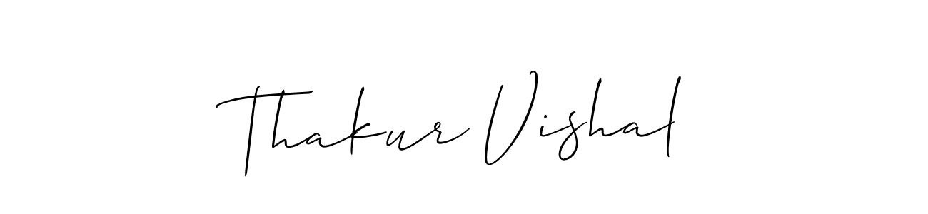 Thakur Vishal stylish signature style. Best Handwritten Sign (Allison_Script) for my name. Handwritten Signature Collection Ideas for my name Thakur Vishal. Thakur Vishal signature style 2 images and pictures png